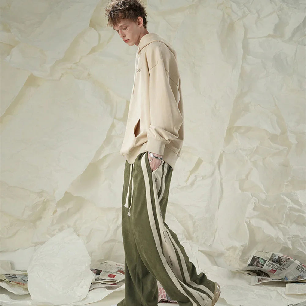 Fashion Straight Leg Wide Pants Man